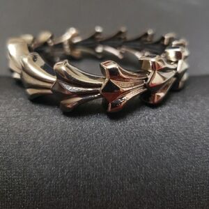 J. Crew Pewter Dark Gray Stretch Bracelet.